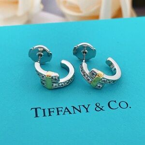 Tiffany & Co. Silver and Gold Hoop Earrings